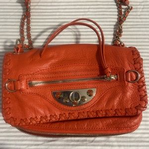 Sam Edelman orange leather handbag